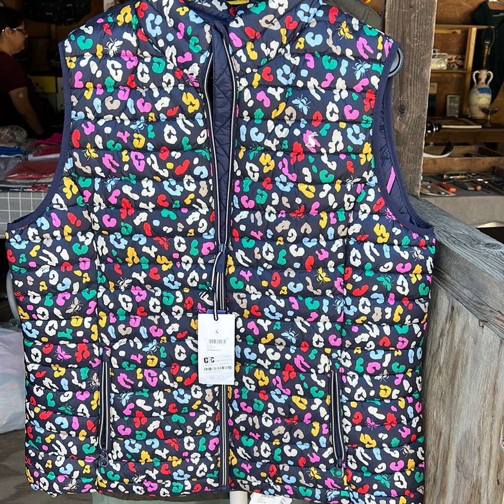 Vest, Puffer, Prints, Reversible